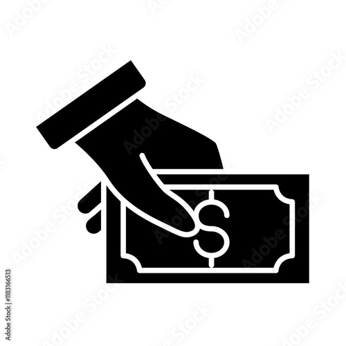 payment icon in glyph style
