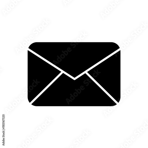 Letter icon in glyph style