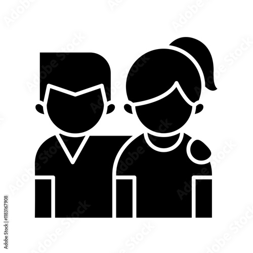 Couple icon in glyph style