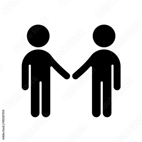 Couple icon in glyph style