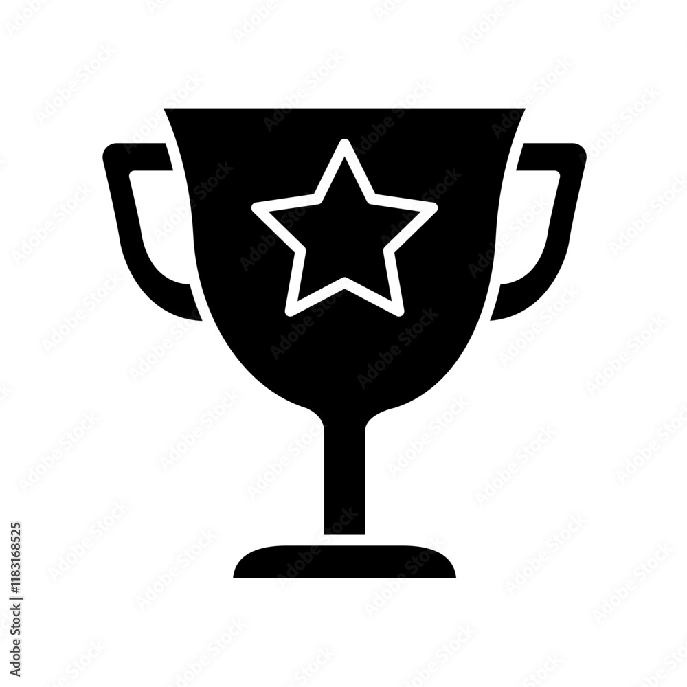 Trophy icon in glyph style Trophy icon in glyph style