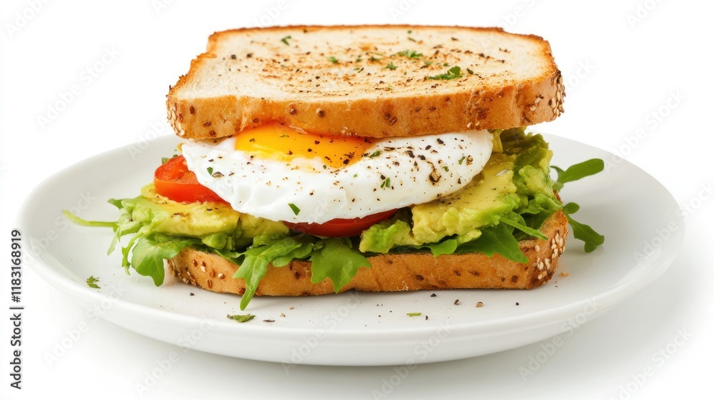 Delicious Avocado, Egg, and Tomato Sandwich Delicious Avocado, Egg, and Tomato Sandwich