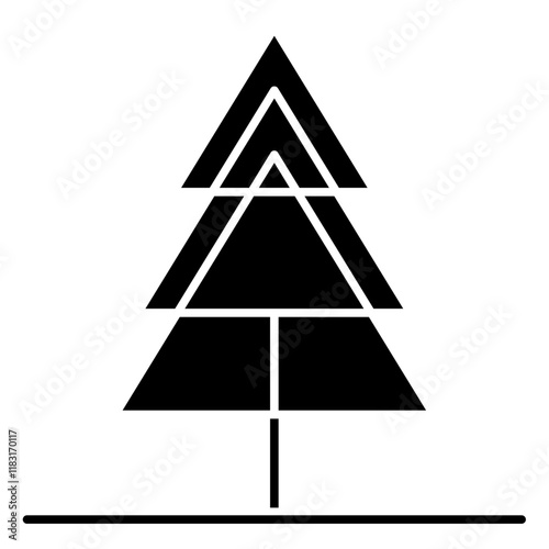 Tree icon in glyph style