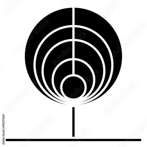 Tree icon in glyph style