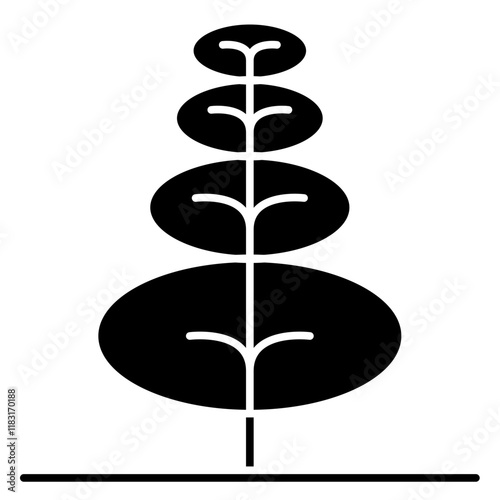 Tree icon in glyph style