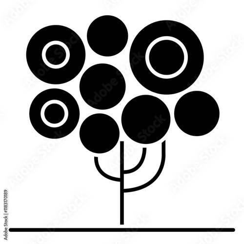 Tree icon in glyph style