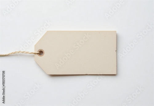 가격표 행잉택 로고 목업