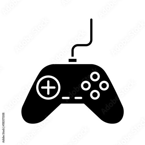 Joystick icon in glyph style