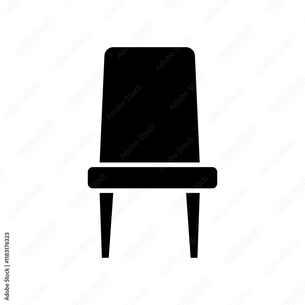Chair icon in glyph style