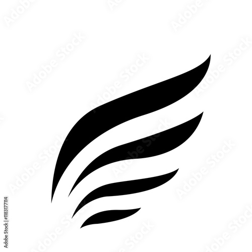 Wing icon in glyph style