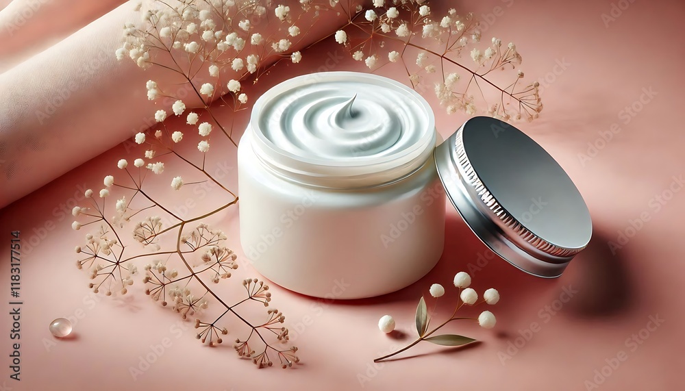 Luxurious Skincare Cream with Natural Botanical Ingredients