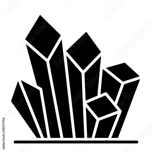 Salt Crystallize icon in glyph style