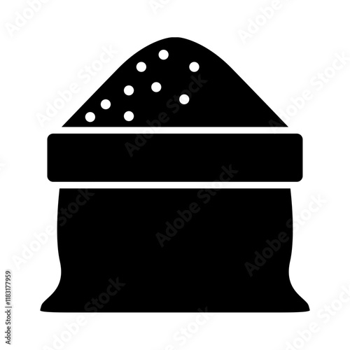 Salt icon in glyph style