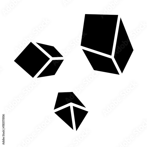 Crystallize icon in glyph style