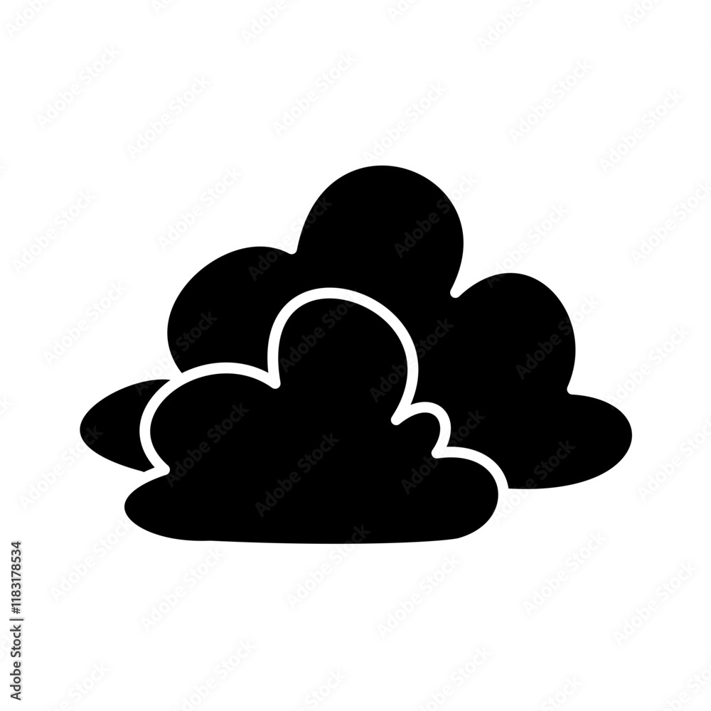 Cloud icon in glyph style Cloud icon in glyph style