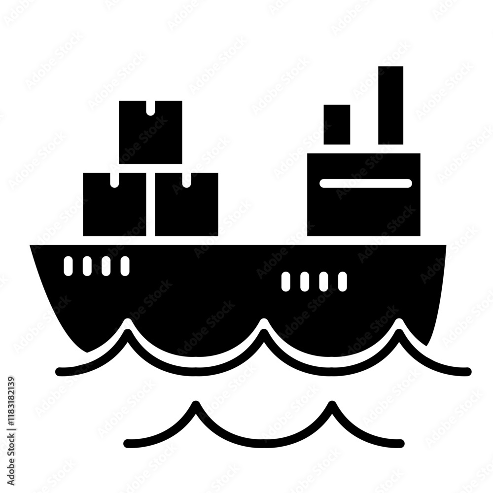 Cargo, export icon in glyph style Cargo, export icon in glyph style