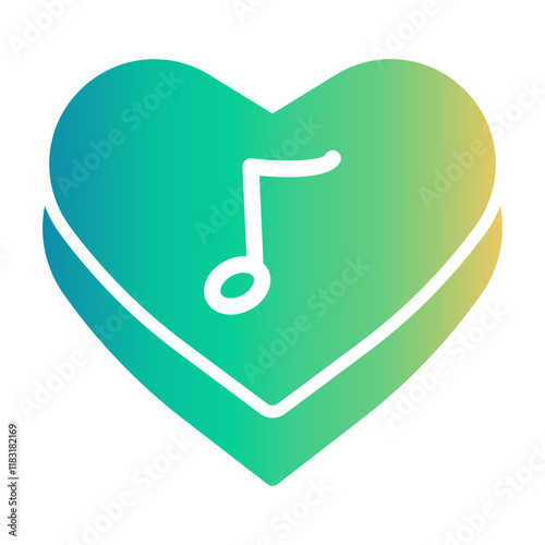 wedding music Gradient icon