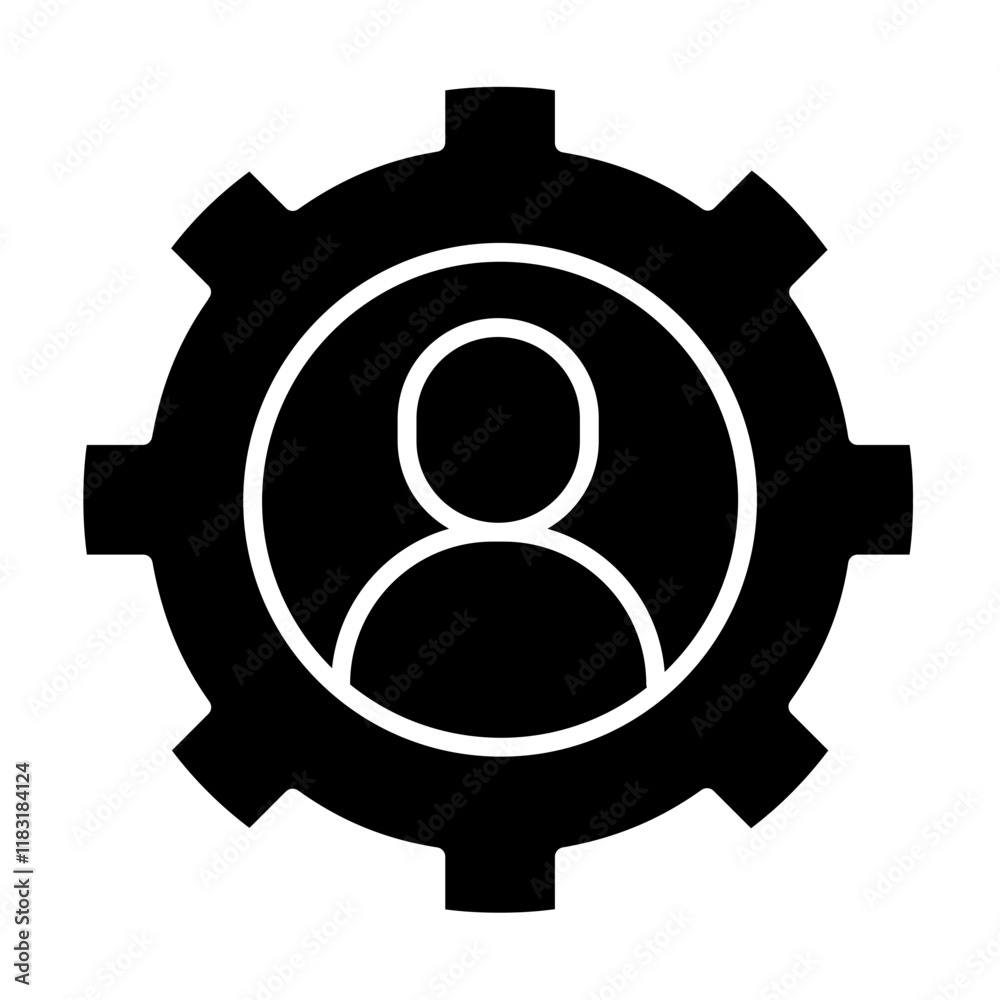 Edit profile icon in glyph style Edit profile icon in glyph style