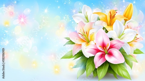 Vibrant Lilies Bouquet Springtime Floral Delight