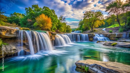 McKinney Falls State Park Texas: Stunning Waterfall with High Depth of Field photo