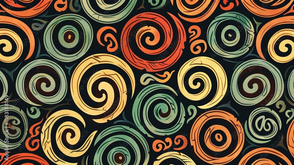 spiral pattern seamless wallpaper