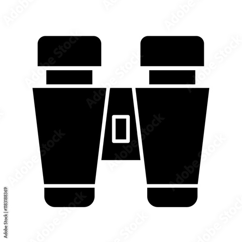 Binoculars icon in glyph style