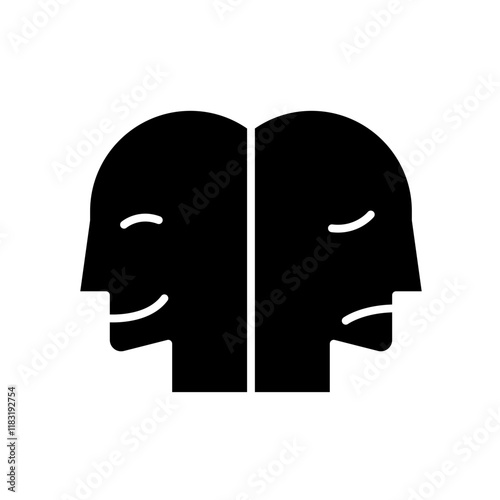 psychology icon in glyph style