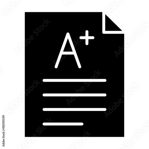 Grade report icon in glyph style