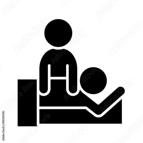 massage icon in glyph style