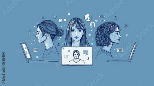 Illustrate a high-quality, professional concept representing 'digital, marketing, and strategy' without using copyrighted material, logos, trademarks, or identifiable faces. 11