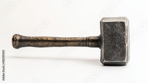 Medieval hammer isolated on white background
