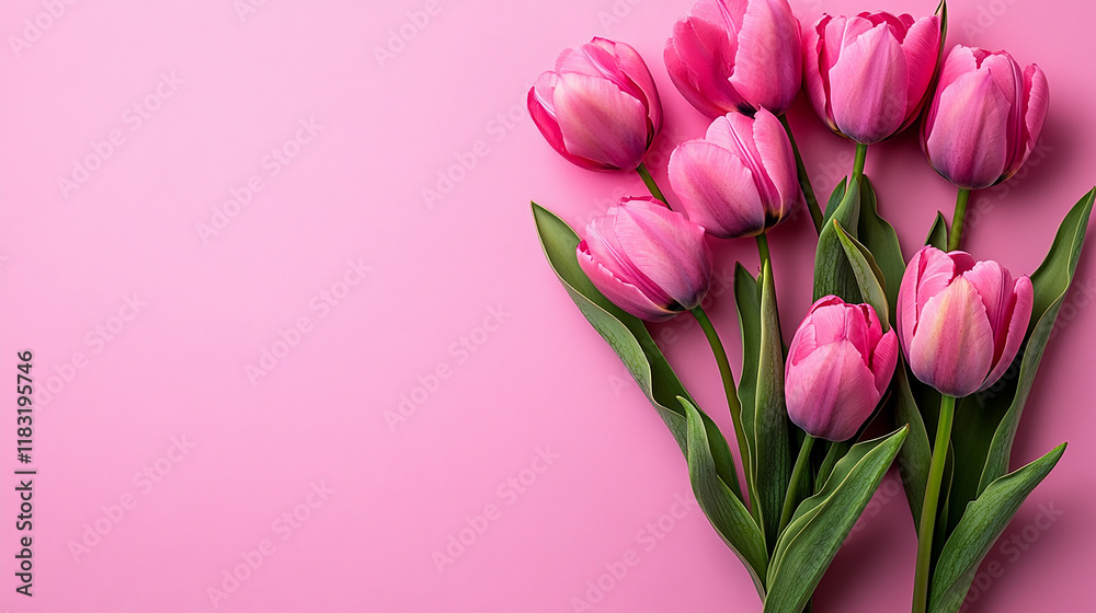 pink tulips flowers pink white background for valentines design with space for text pink tulips flowers pink white background for valentines design with space for text