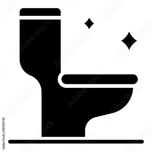 Toilet icon in glyph style