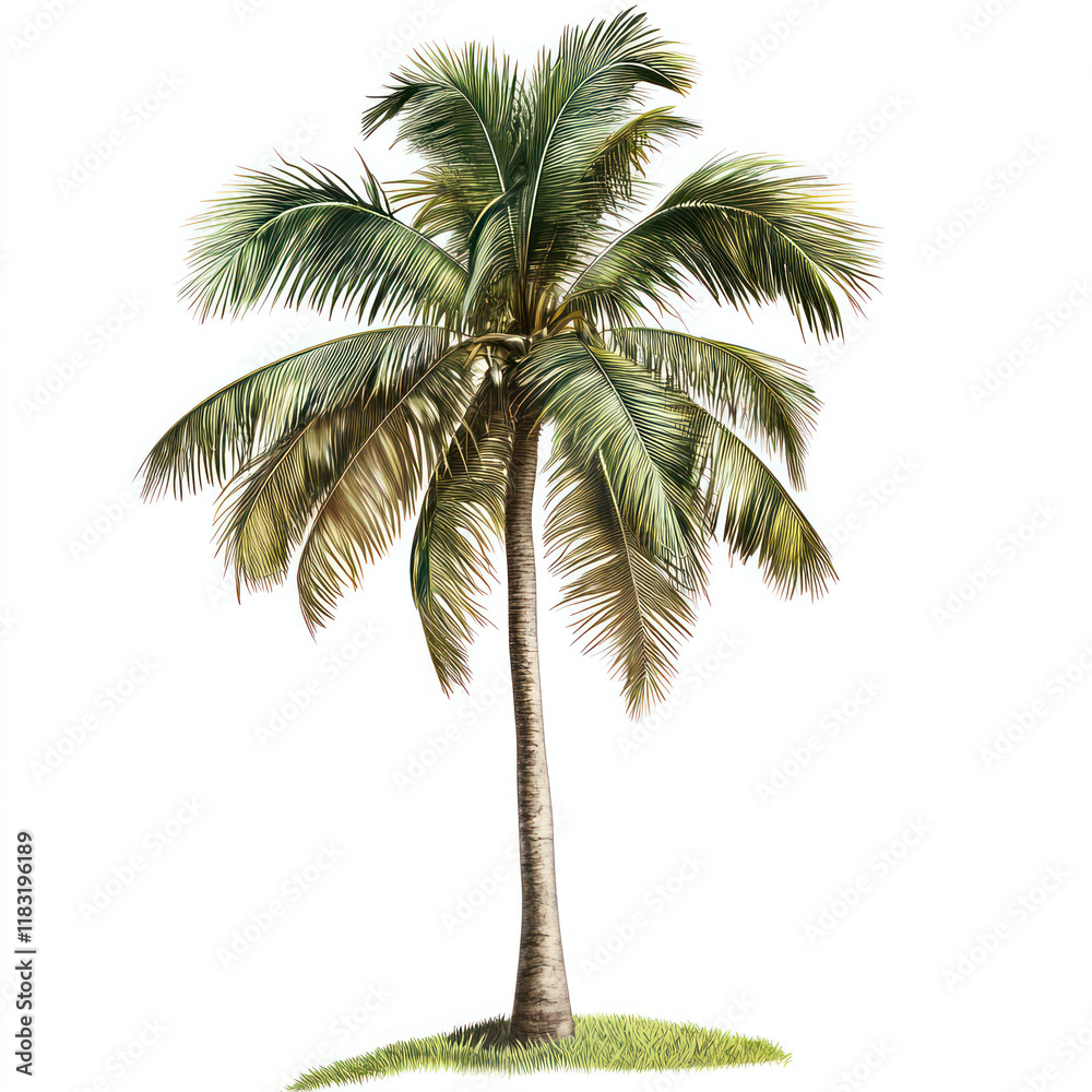 Fototapeta premium palm tree isolated on white