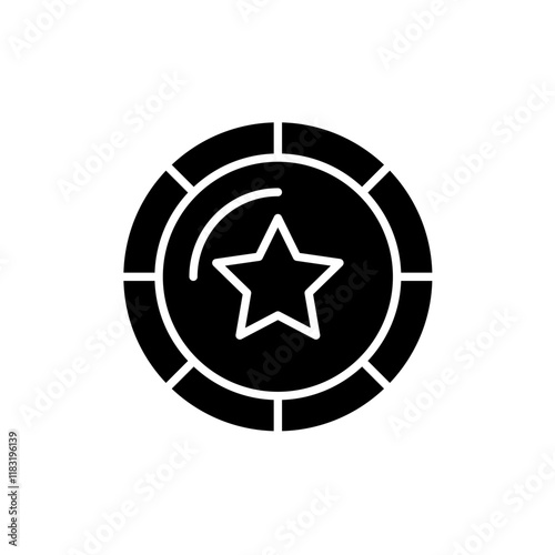 superhero symbol icon in glyph style