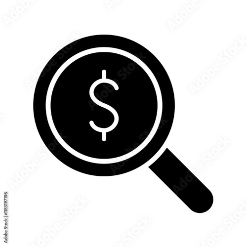 Investment icon in glyph style