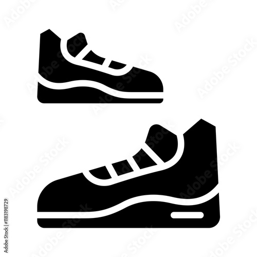 Sneakers icon in glyph style