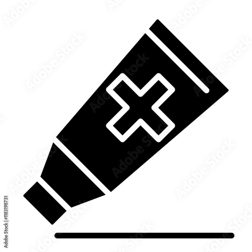 Cream icon in glyph style