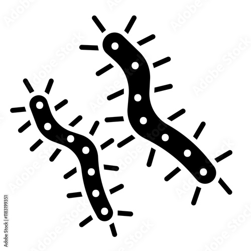 Virus icon in glyph style