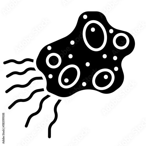 Virus icon in glyph style