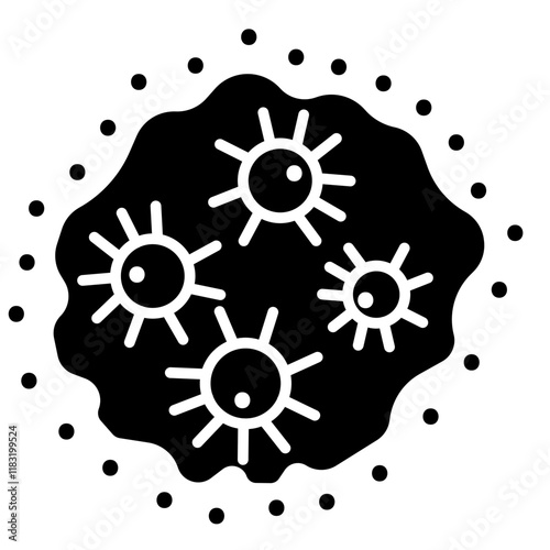 Virus icon in glyph style
