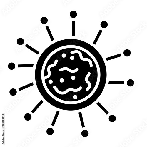 Virus icon in glyph style