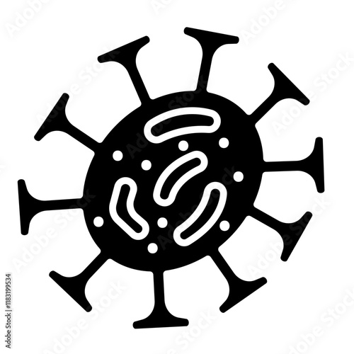 Virus icon in glyph style