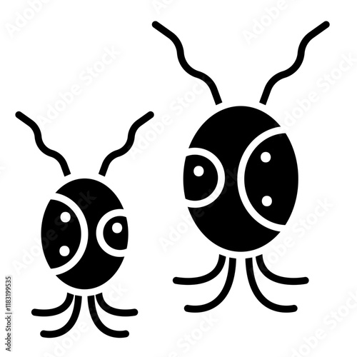 Virus icon in glyph style