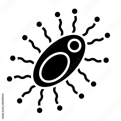 Virus icon in glyph style