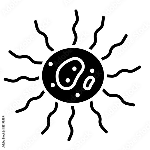 Virus icon in glyph style