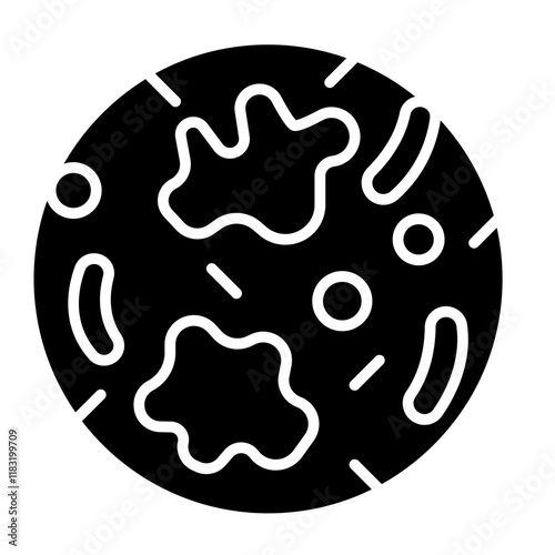Virus icon in glyph style