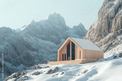 mountain hut in the mountains