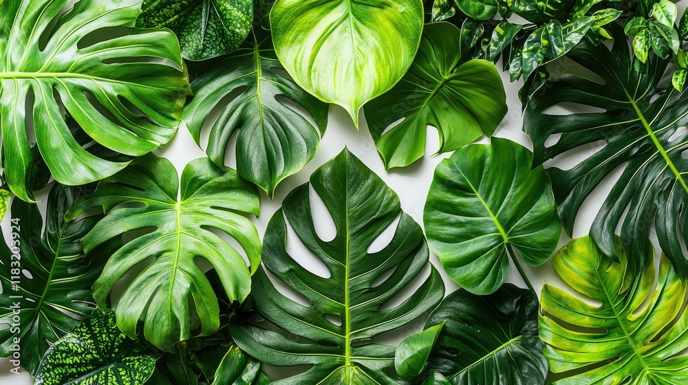 custom made wallpaper toronto digitalLush Green Tropical Foliage Background Display
