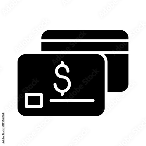 Credit Card icon in glyph style